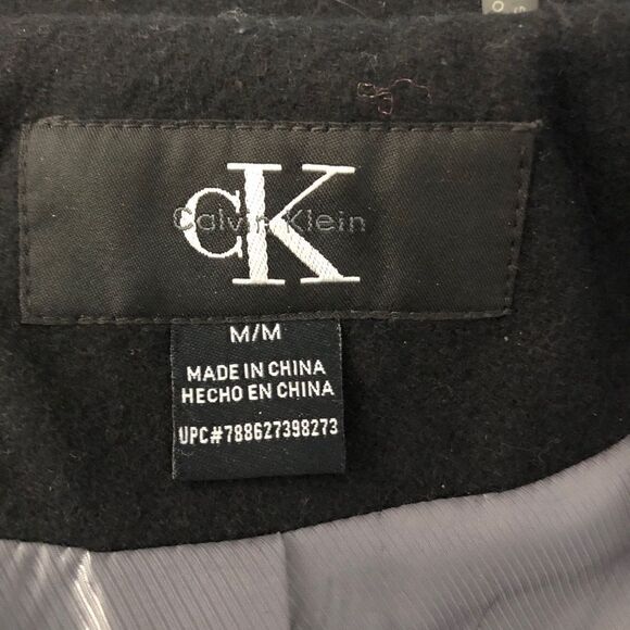 Calvin Klein mid length coat black size Medium - Picture 7 of 8